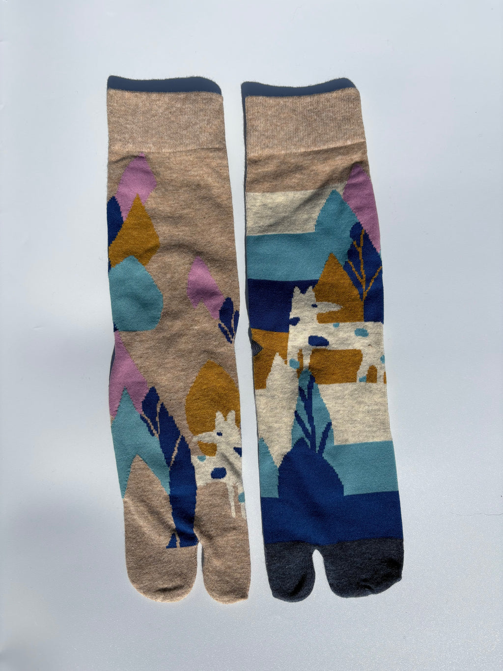 Natural landscape Tabi socks