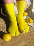 Yellow essential crew Tabi socks