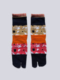 Patchwork colourblock print Tabi socks